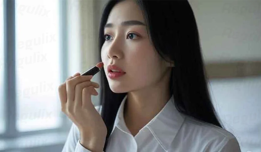 使用口红的女性 - 化妆品新原料备案(NCI)流程形象展示